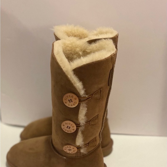RIVERLAND Suede & Wool Sherpa Boots NWT - Picture 10 of 10